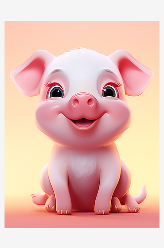 卡通可爱的小猪背景