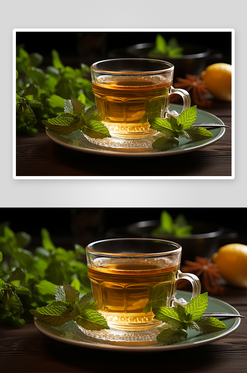 美味的柠檬蜂蜜茶背景素材