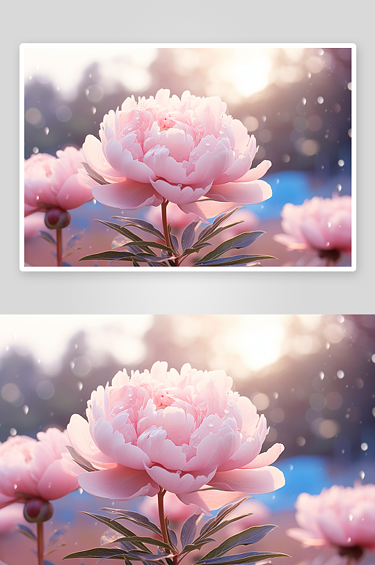 唯美漂亮的粉色花朵背景