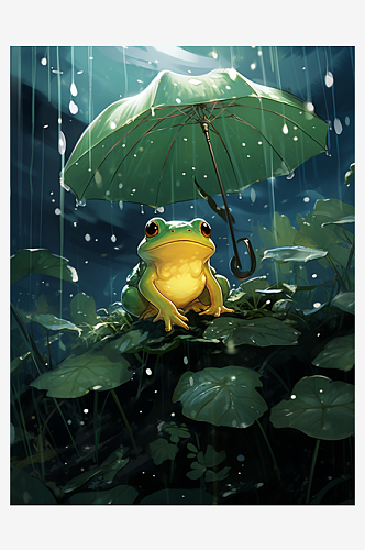 卡通可爱的小青蛙背景