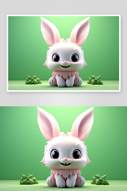 可爱的卡通小兔子元素