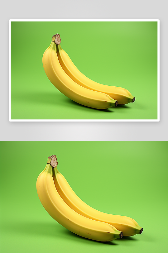 简约背景上的香蕉