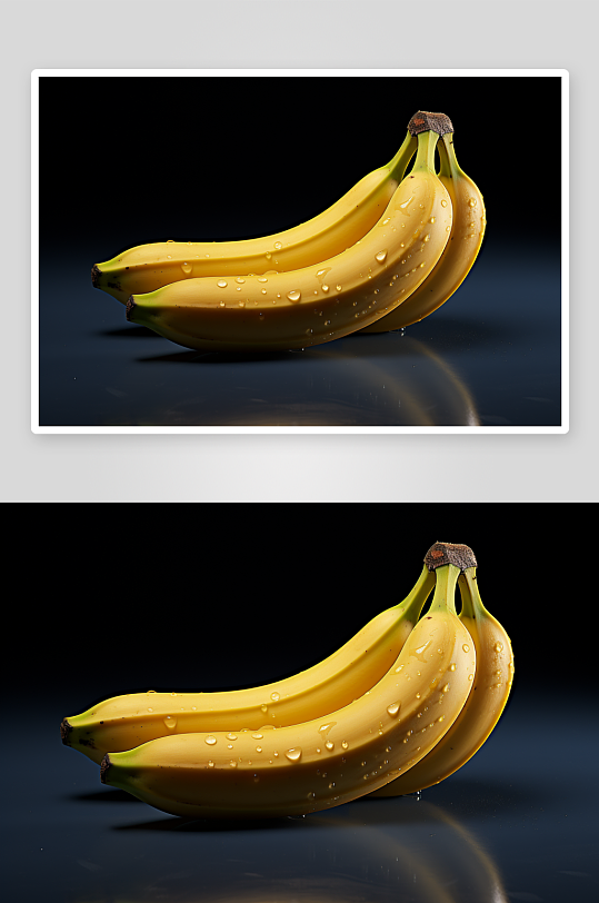 简约背景上的香蕉