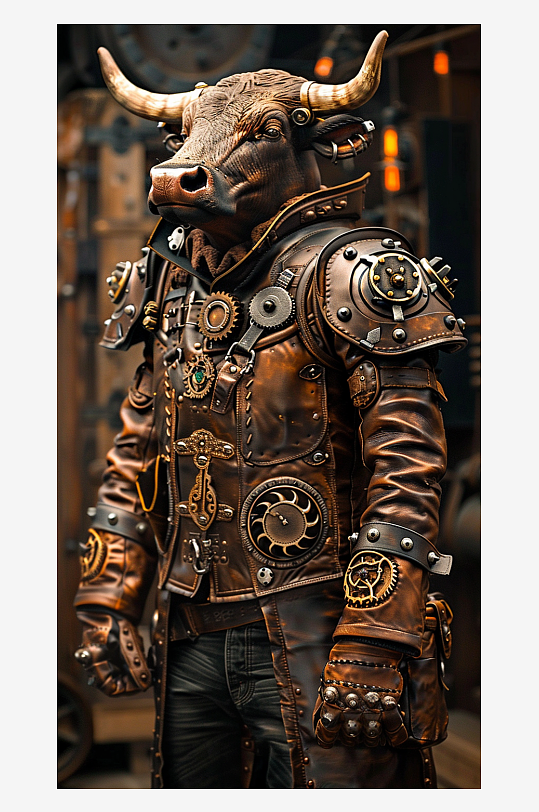 身穿铠甲的牛头人背景