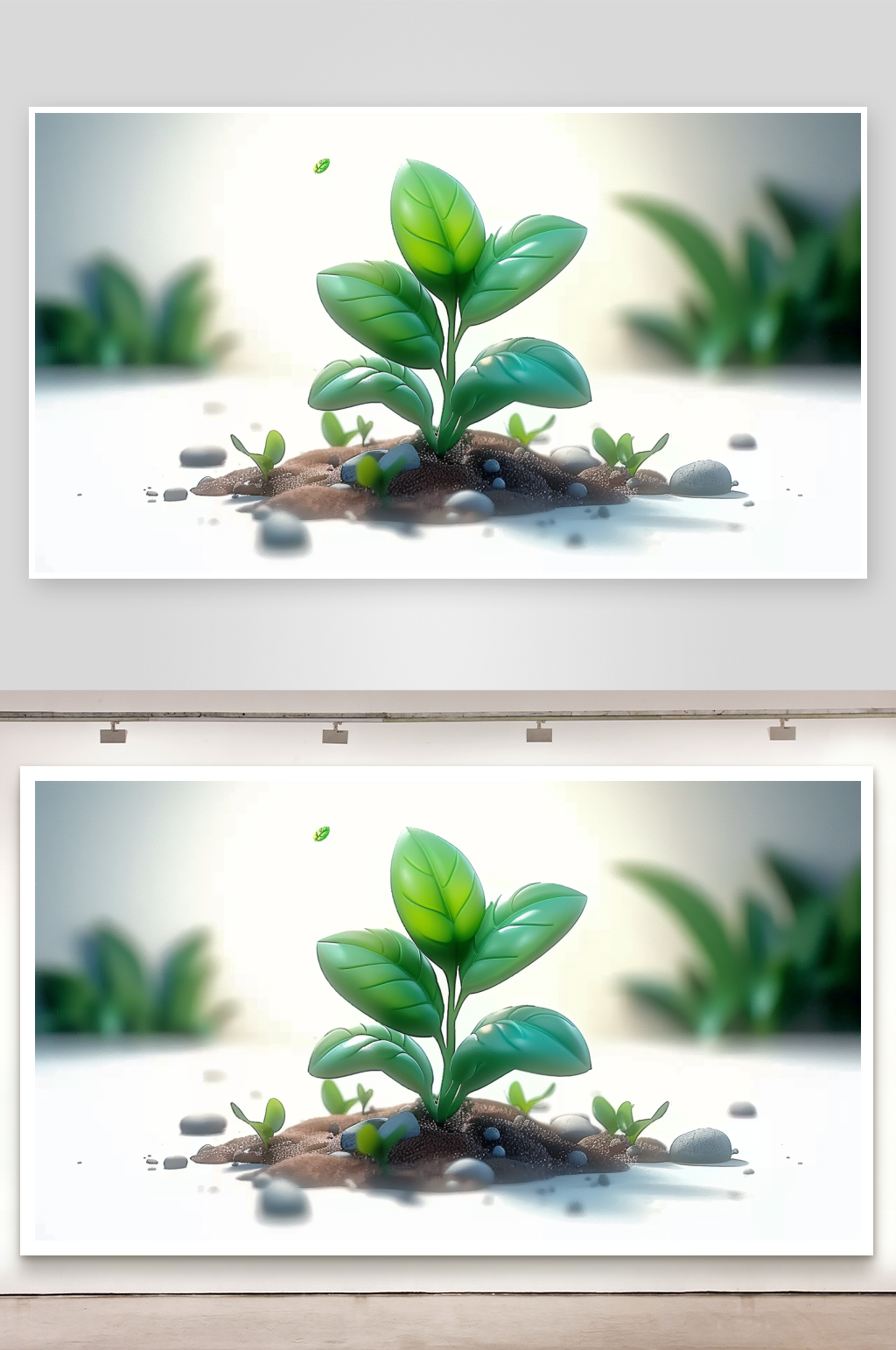 简约漂亮植物发芽背景素材