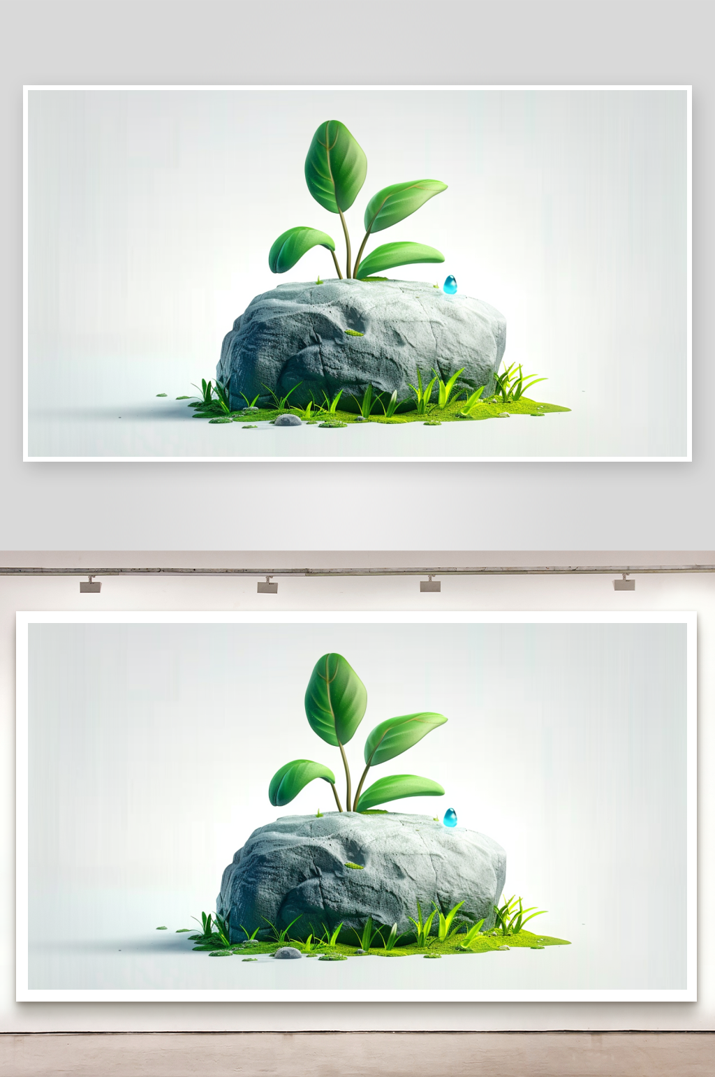 简约漂亮植物发芽背景素材