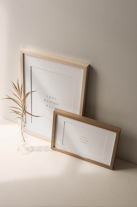简约横版竖版画框相框样机素材