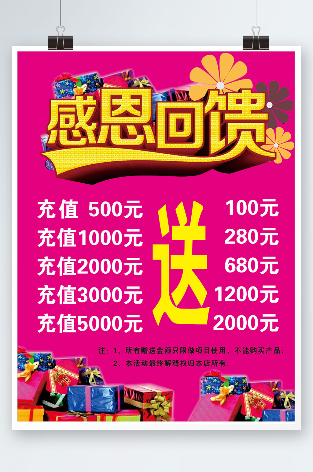 美容养生感恩回馈素材