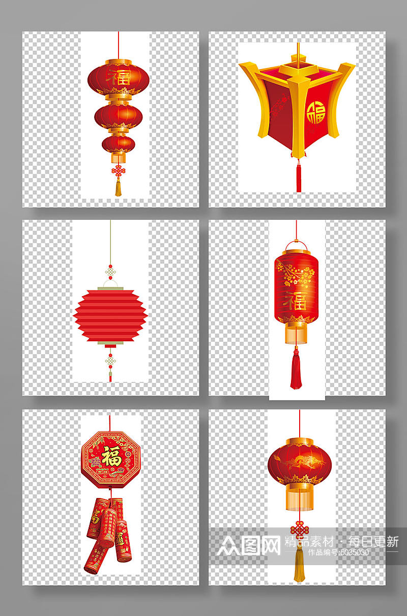 中式传统花灯灯笼素材