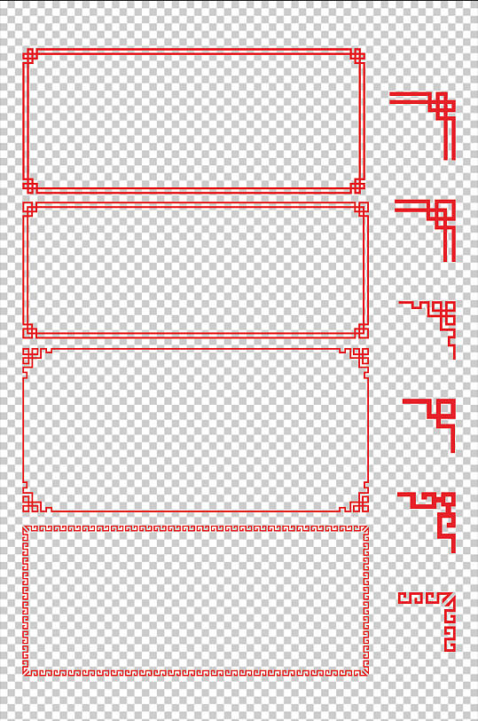 横版中式花纹边框-众图网