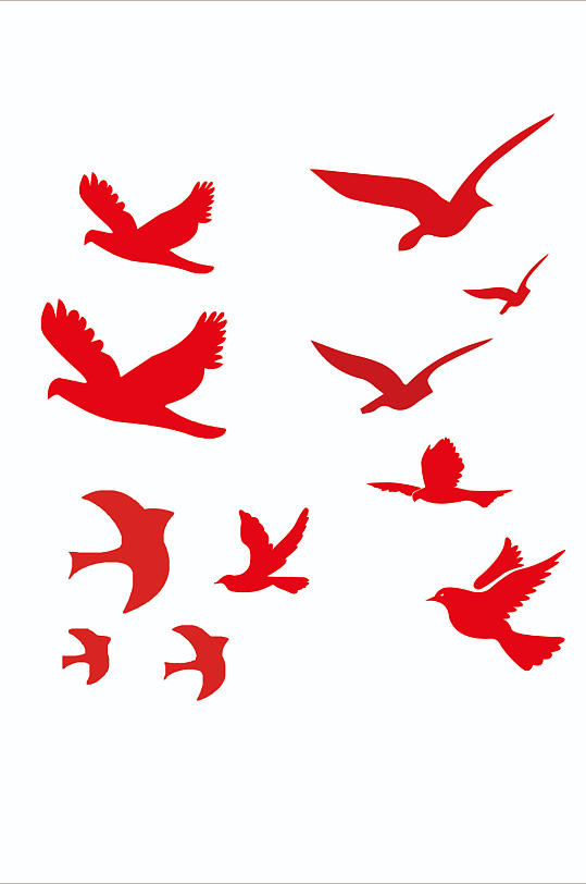 鸽子剪影宣传元素-众图网