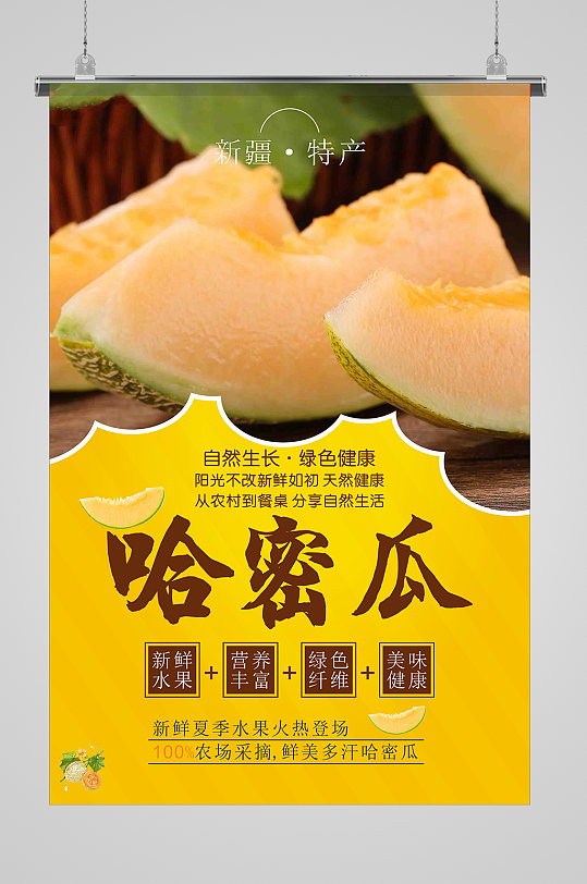 大气简约哈密瓜海报