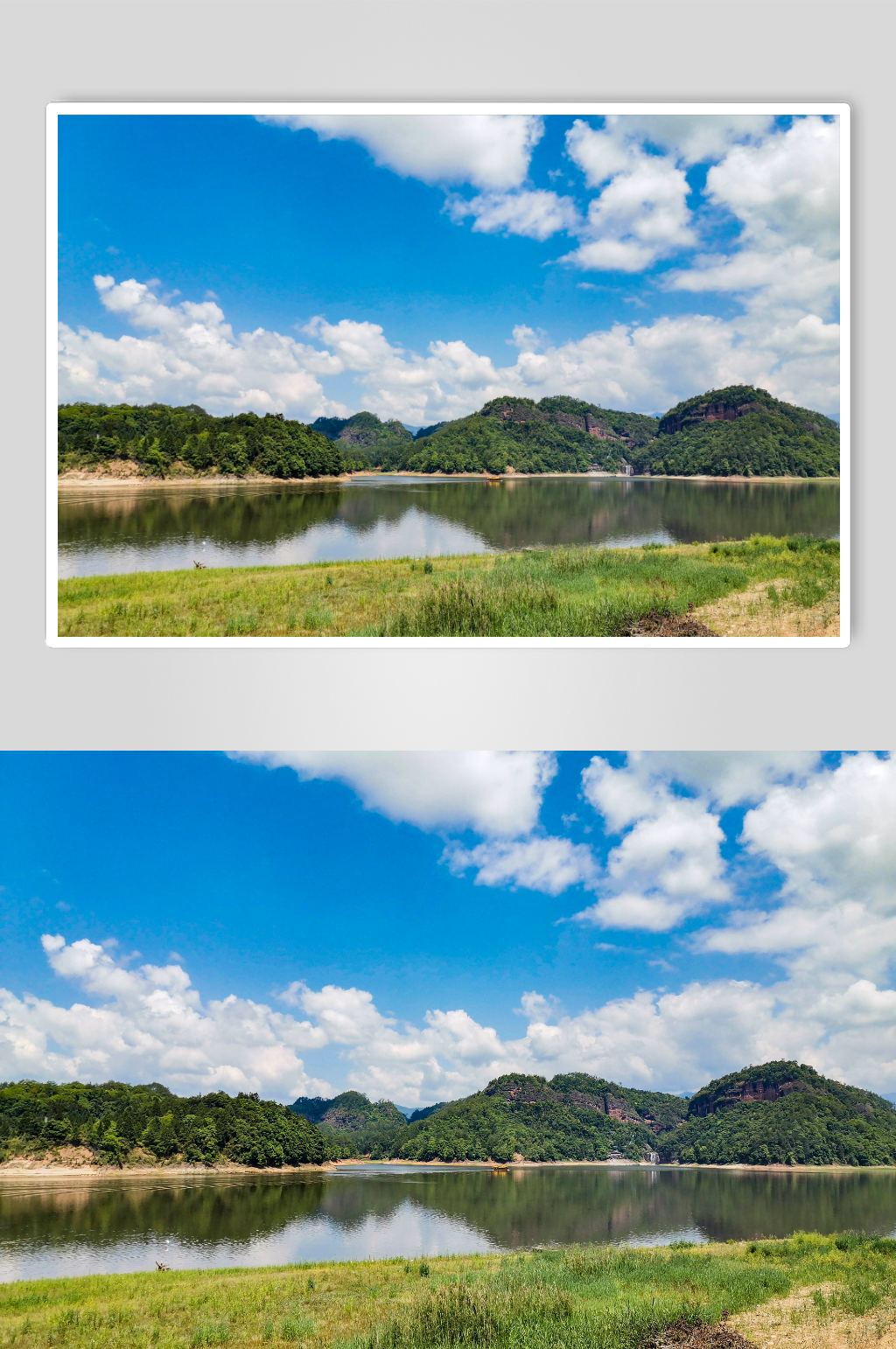 祖国山川蓝天白云自然风景素材