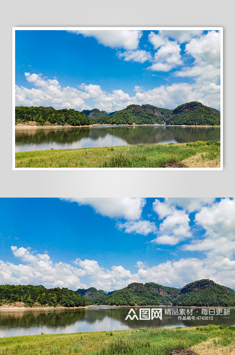 祖国山川蓝天白云自然风景素材