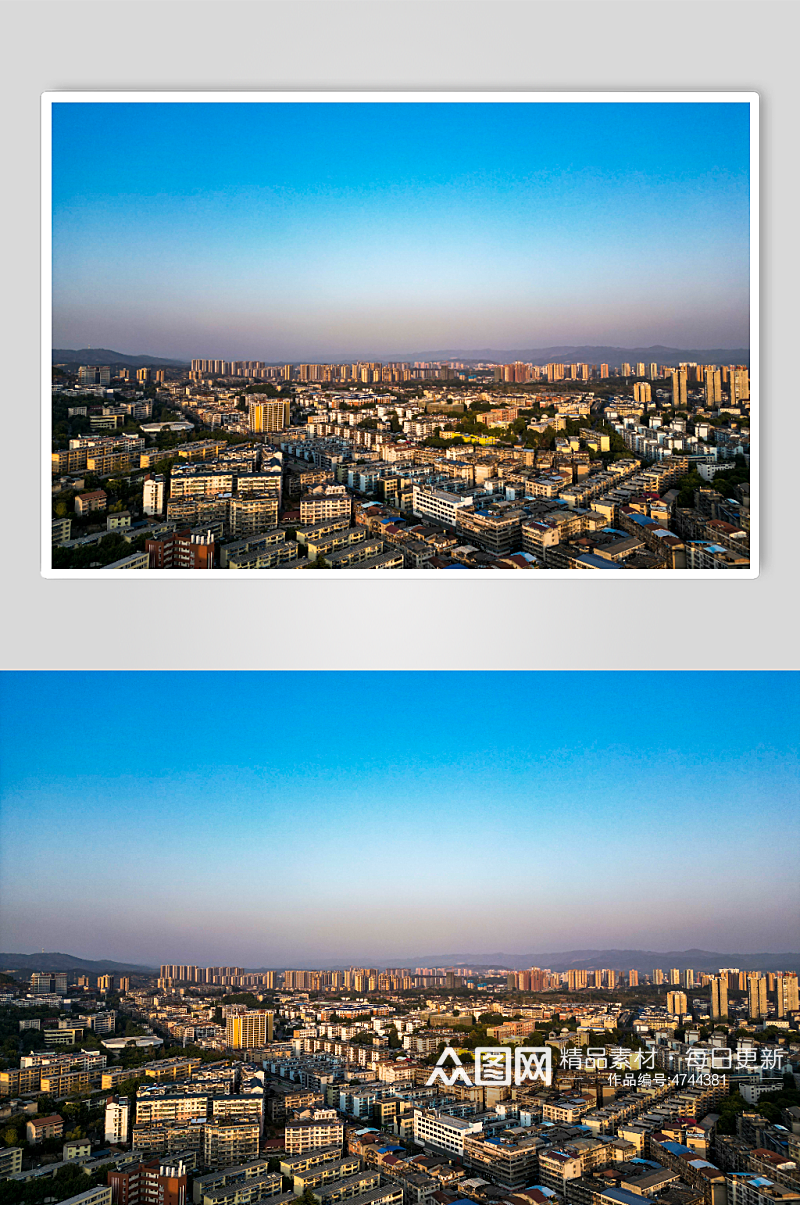 湖南湘西城市建设全景航拍摄影图素材