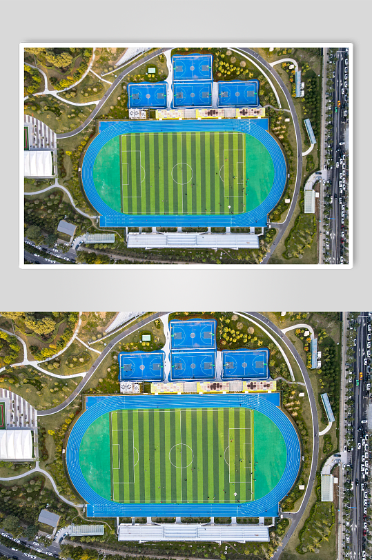 河南郑州体育公园俯拍摄影图