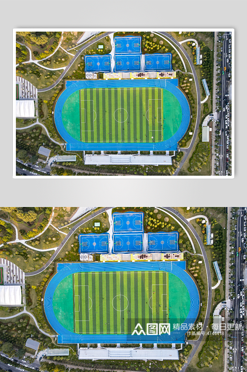河南郑州体育公园俯拍摄影图素材