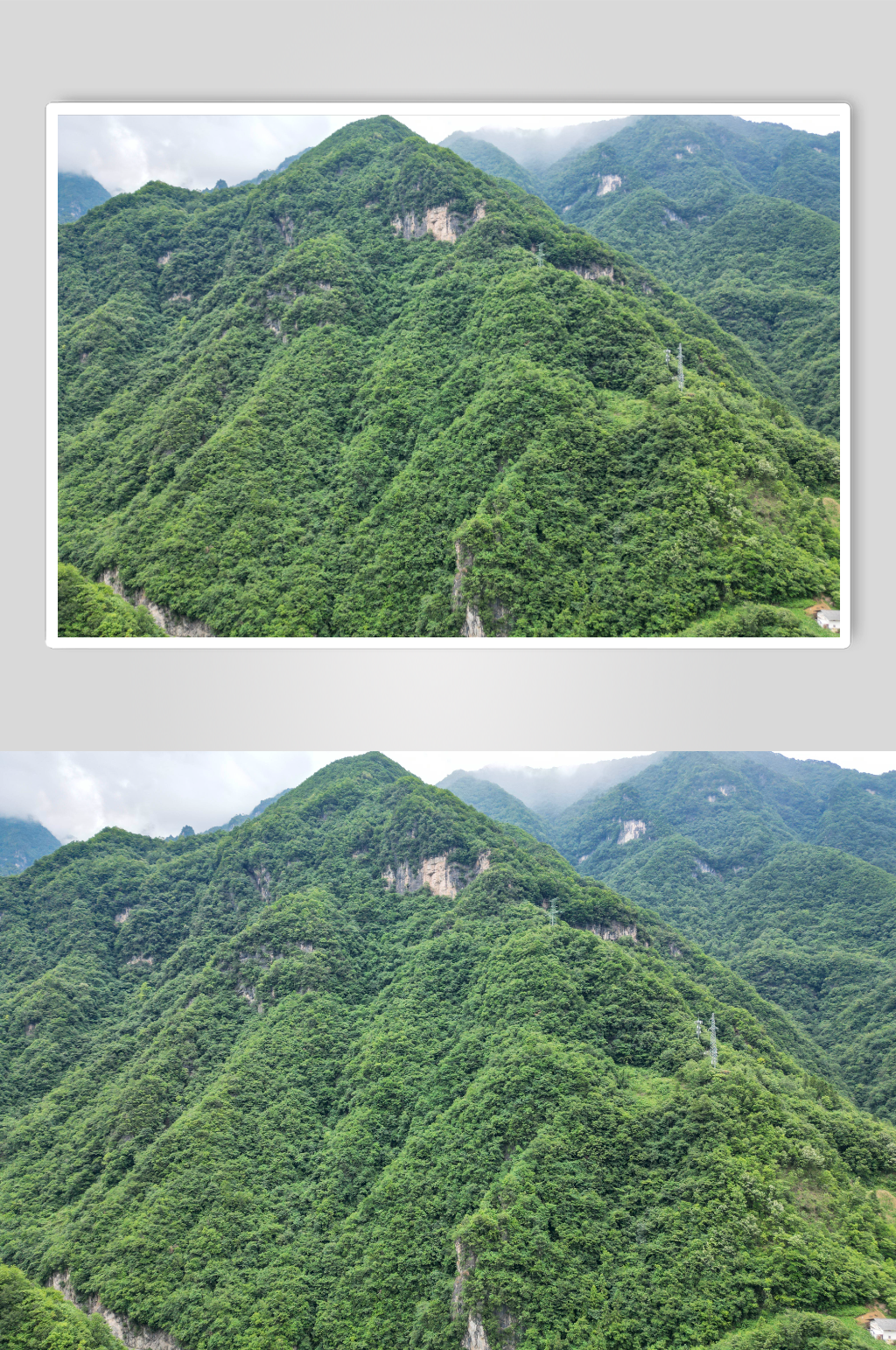 自然风光连绵起伏山川青山航拍摄影图素材