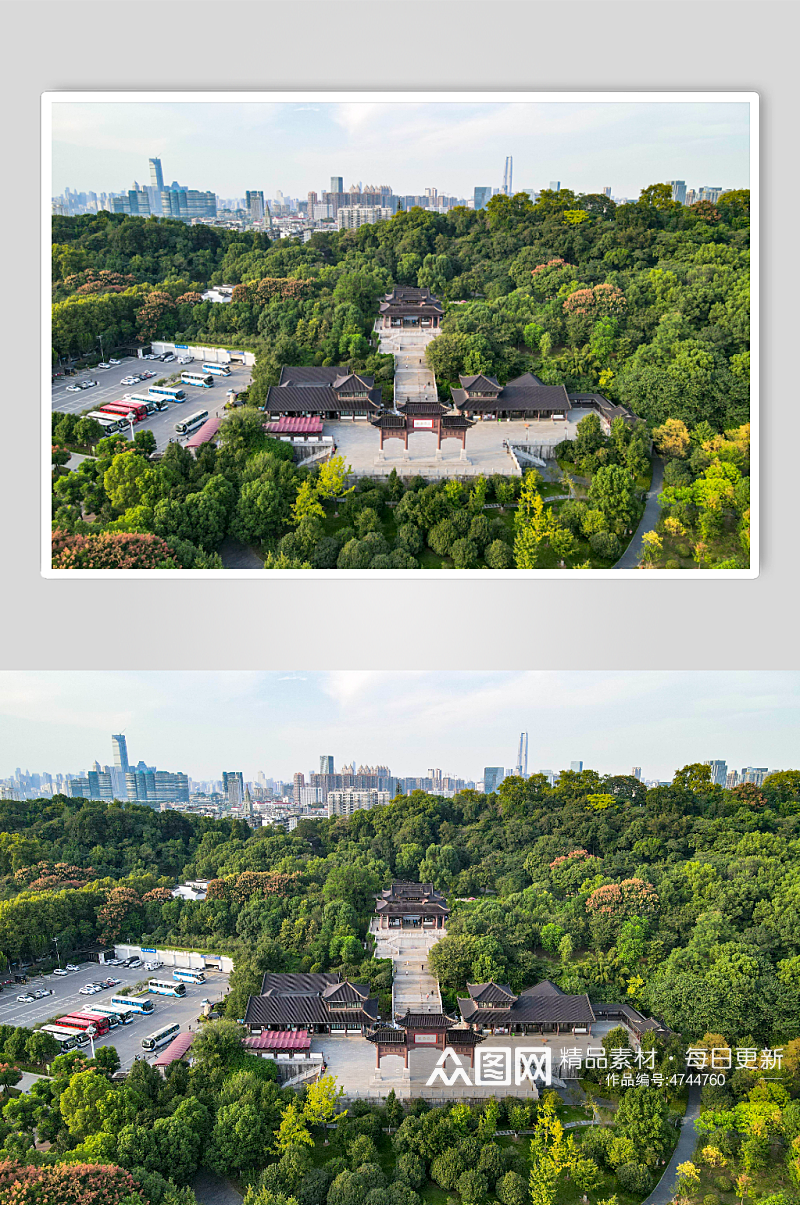 湖北武汉首义公园航拍摄影图素材
