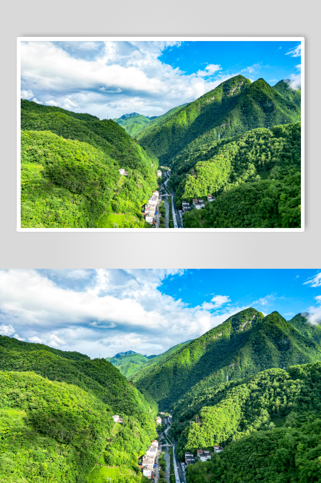 祖国大好山川蓝天白云航拍摄影图素材