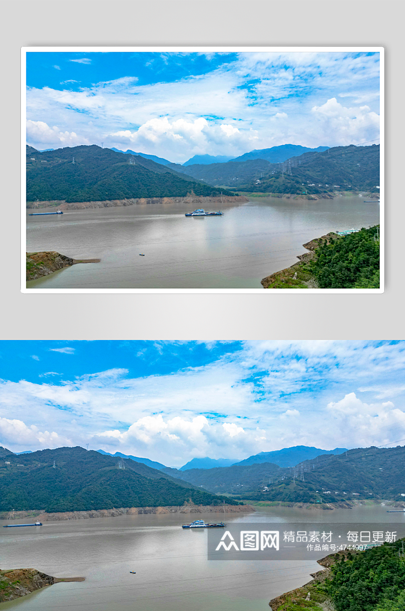 长江三峡风光航拍摄影图素材