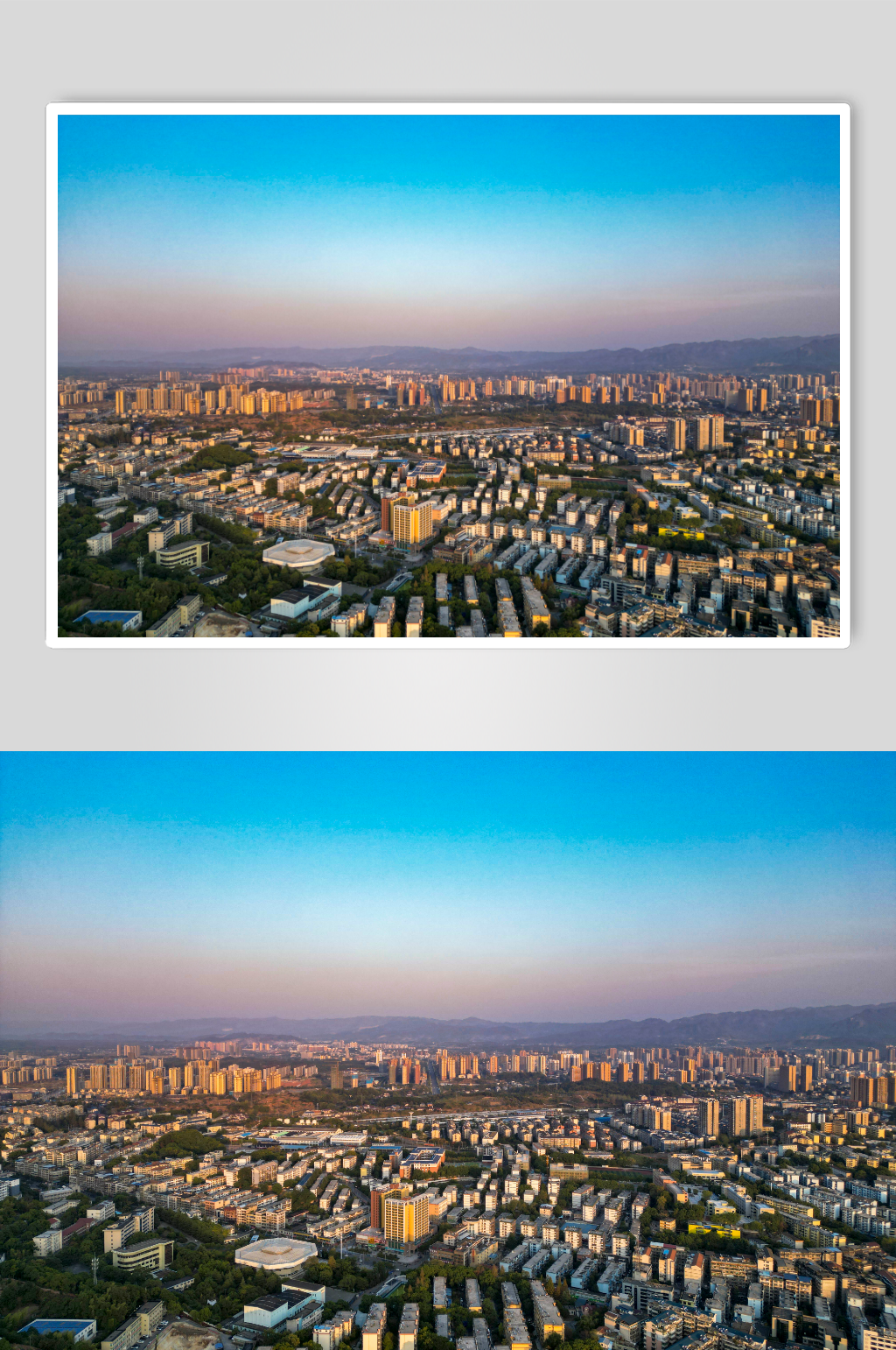 湖南怀化城市全景航拍摄影图素材