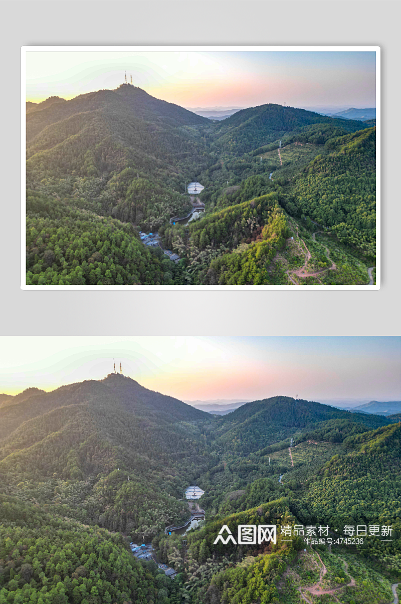 湖南中坡山国家森林公园航拍摄影图素材