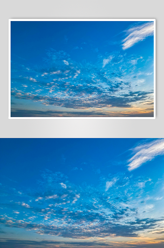 蓝天天空白云背景摄影图