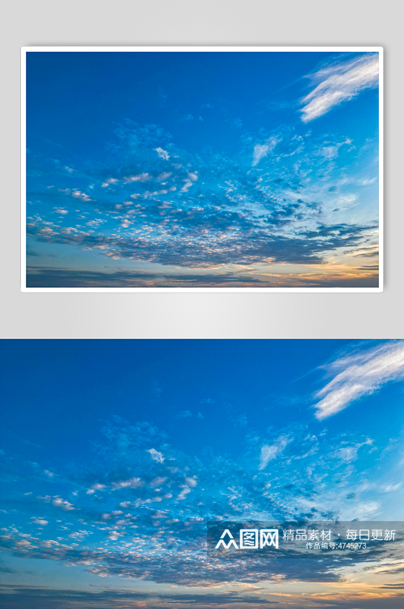 蓝天天空白云背景摄影图素材