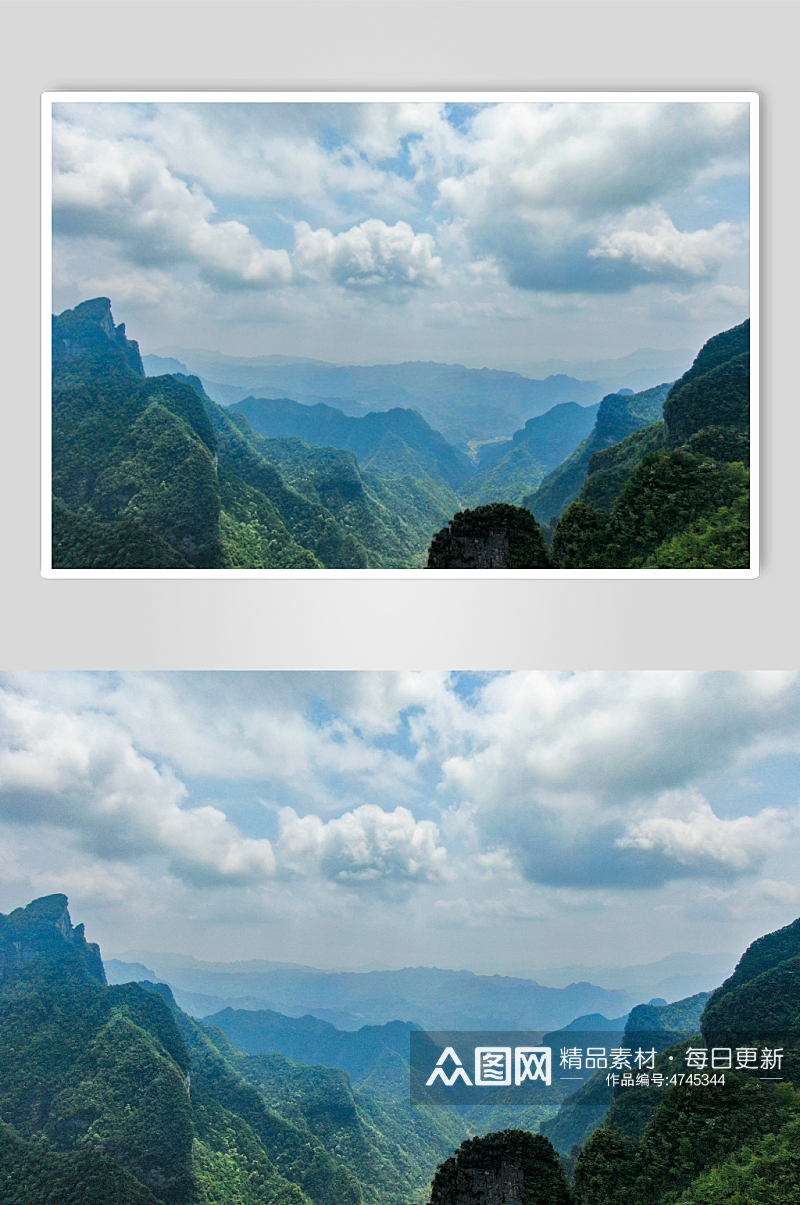 湖南张家界奇山山川自然风景航拍摄影图素材