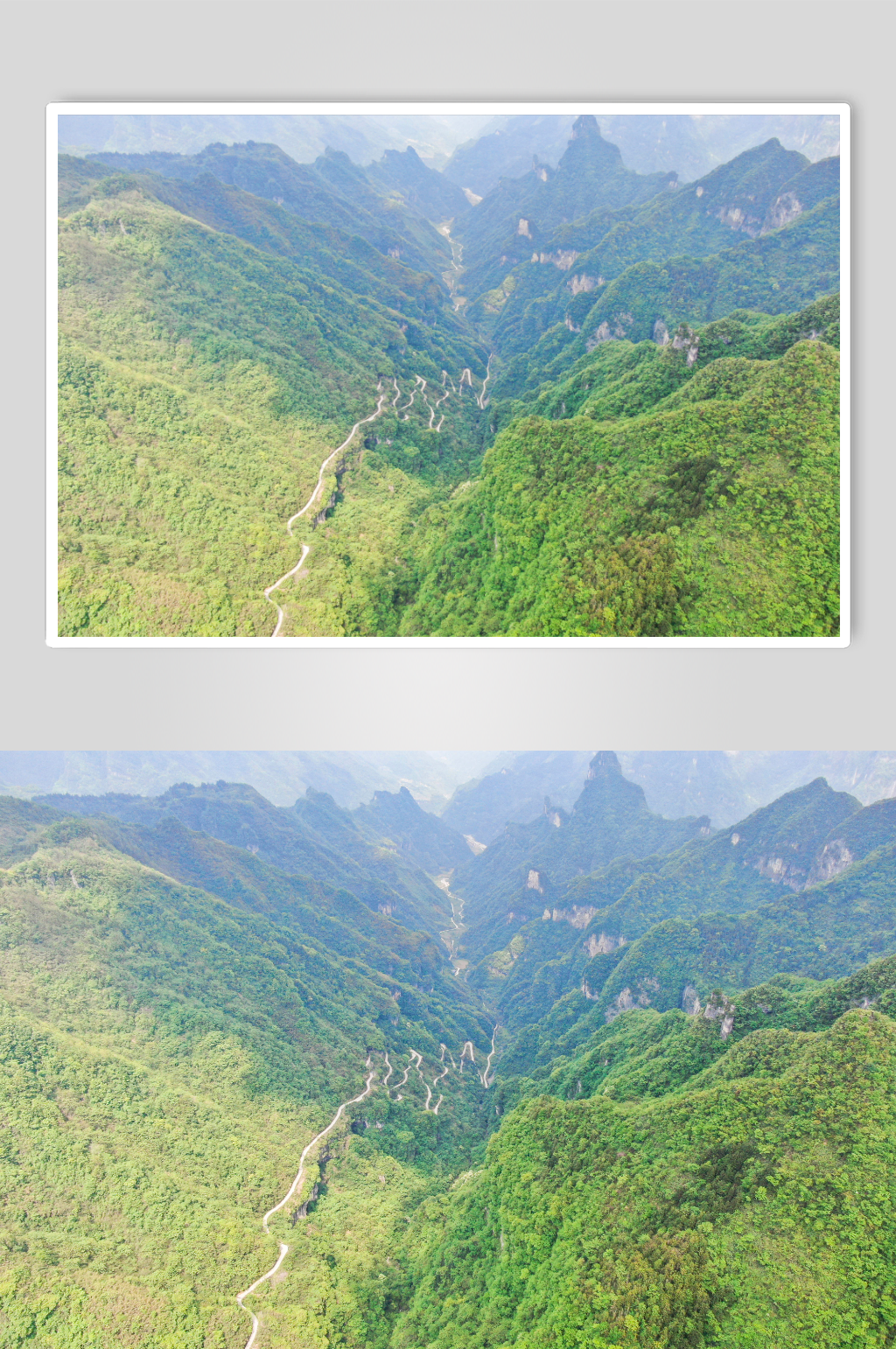 大自然蜿蜒盘山公路航拍摄影图素材