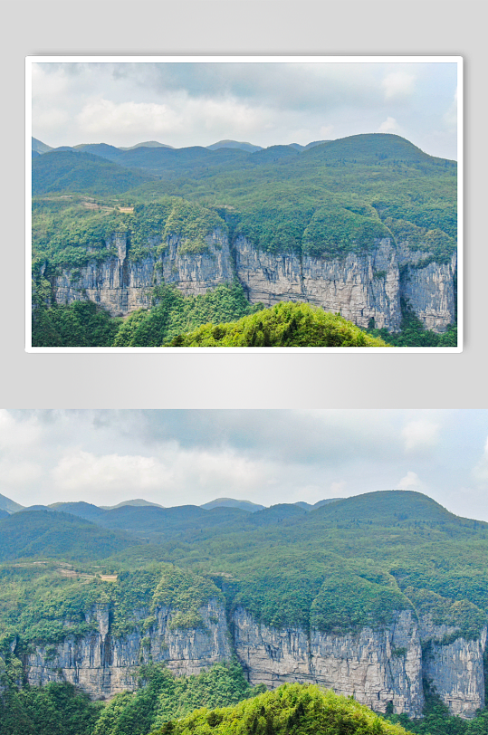 自然风光大自然奇山悬崖峭壁航拍摄影图