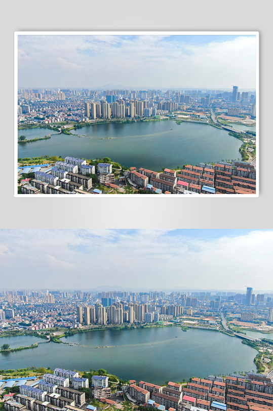湖北武汉城市风光航拍摄影图