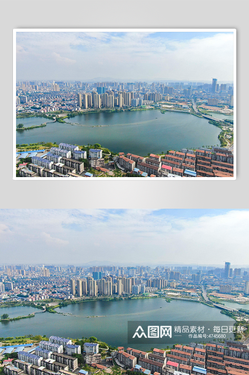 湖北武汉城市风光航拍摄影图素材