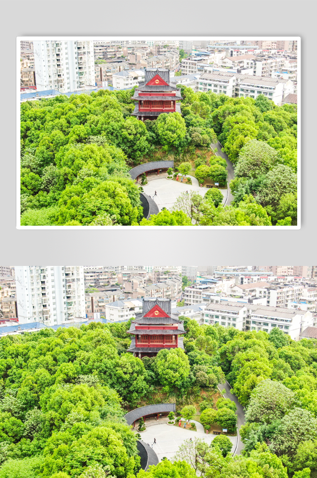 湖南怀化舞阳公园航拍摄影图素材