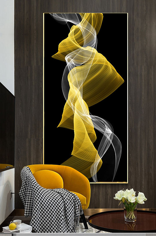 轻奢抽象鎏金线条装饰画图片-轻奢抽象鎏金线条装饰画设计素材-轻奢