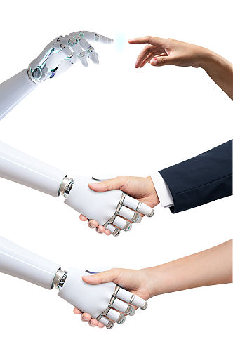 人机握手的机器人设计元素