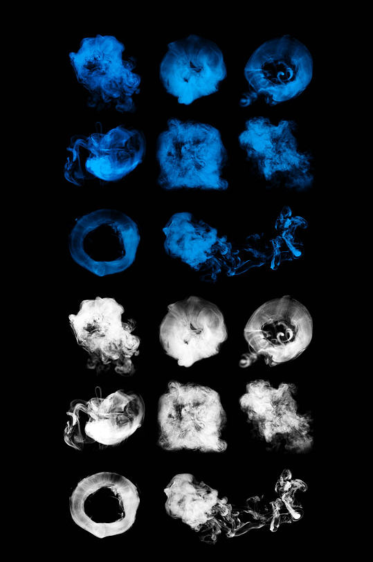 蓝色简洁大气的烟雾效果