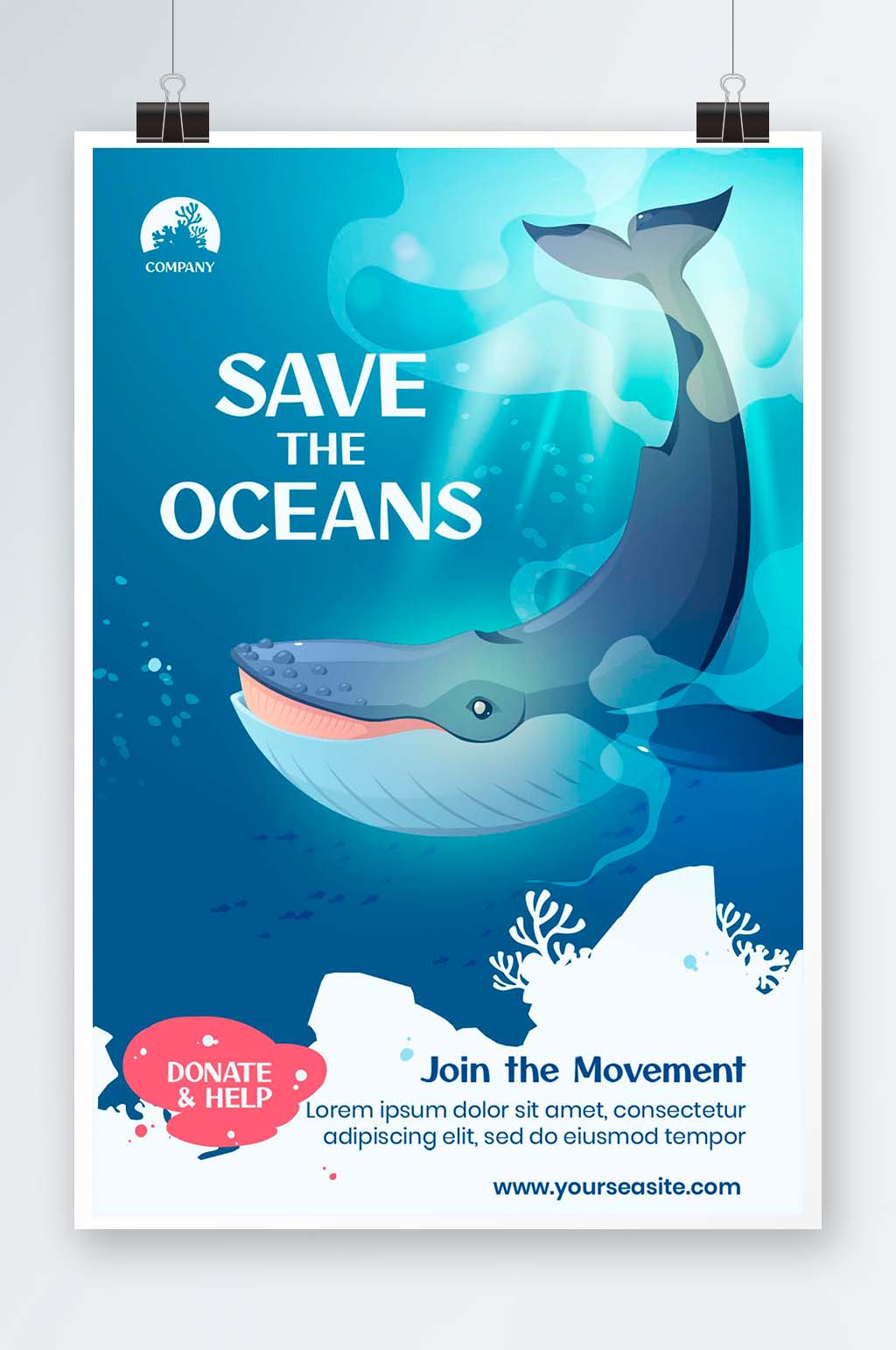 保护海豚英语海报图片