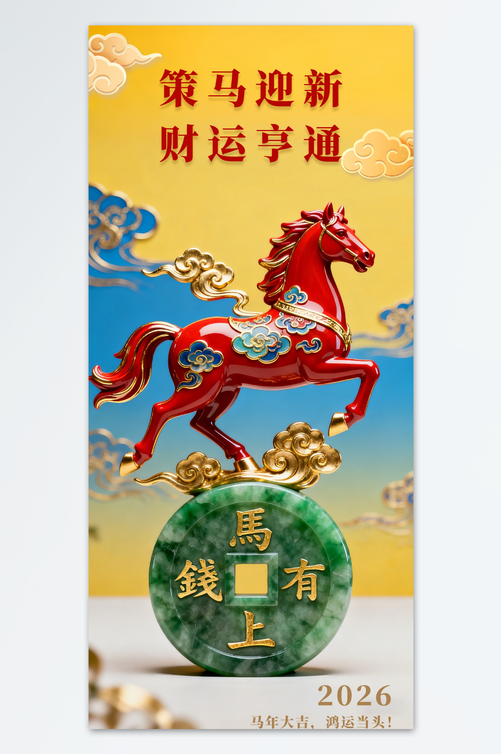 简洁大气的马上有钱海报素材