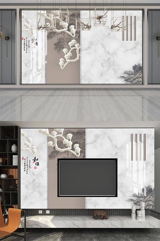 灰色高清浮雕花大理石纹背景墙-众图网