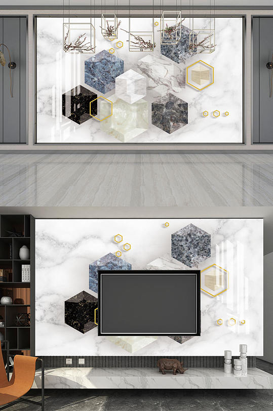 几何灰色高清大理石纹背景墙-众图网