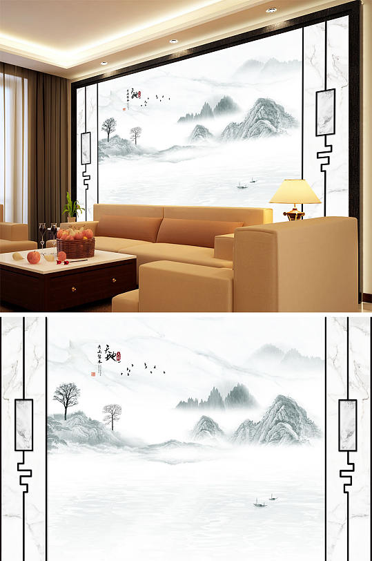 水墨画背景 高清水墨画背景素材模板 众图网