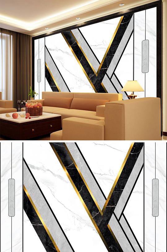 几何大理石纹大理石色块背景墙-众图网