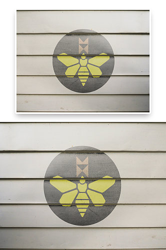 蜜蜂图案LOGO标志标识样机