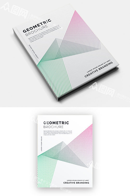 创意线条画册封面