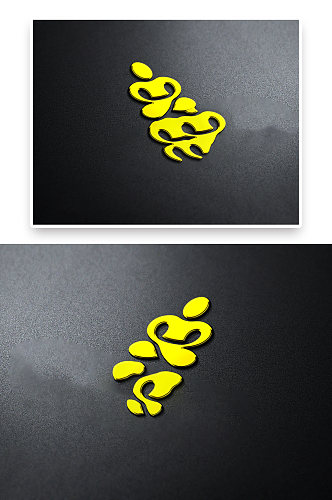 黄色标志标识logo样机