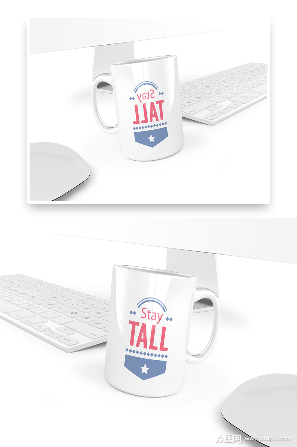 陶瓷水杯logo标志标识样机