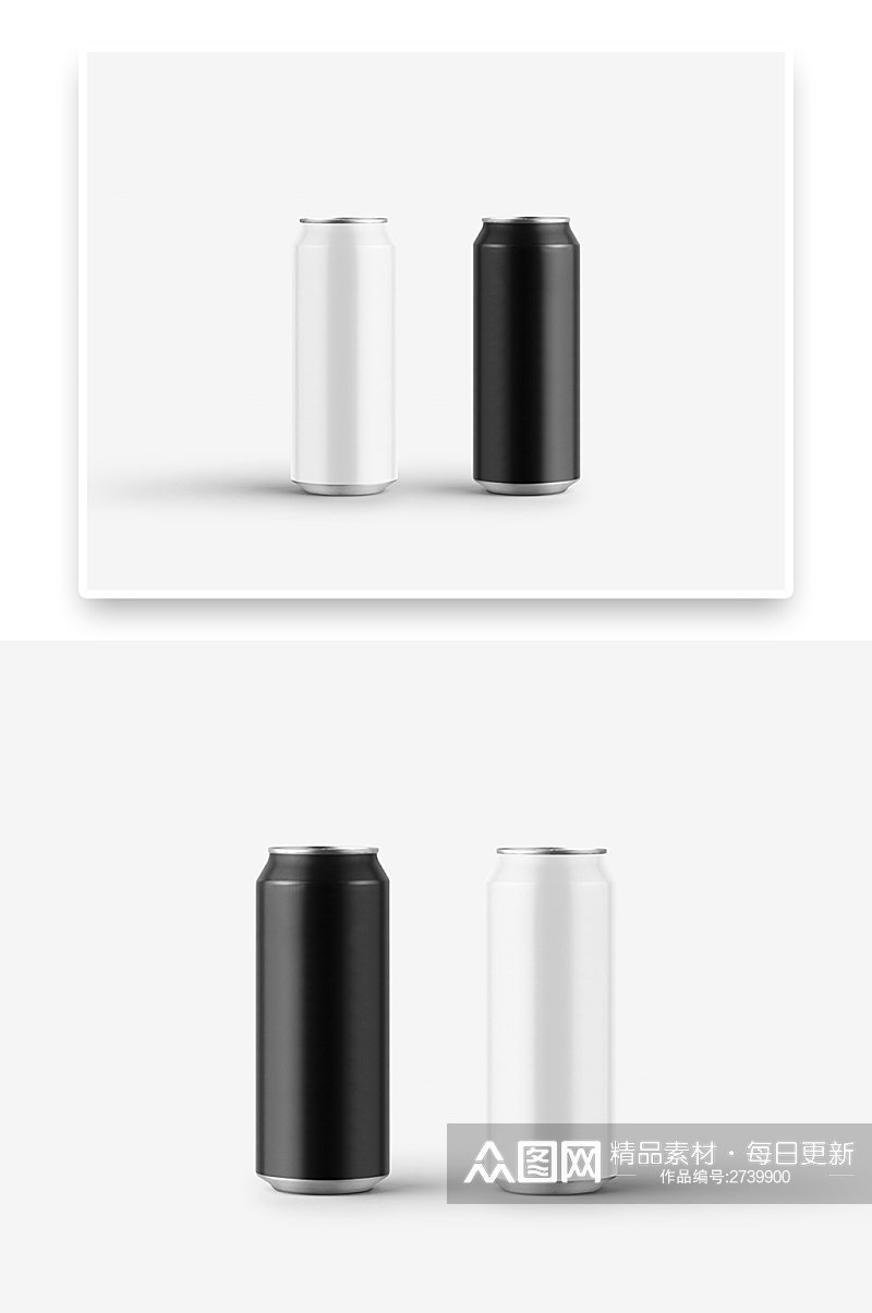 平面VI设计易拉罐智能贴图样机素材