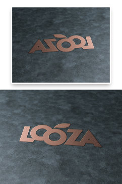 创意纸张材质LOGO标志标识样机